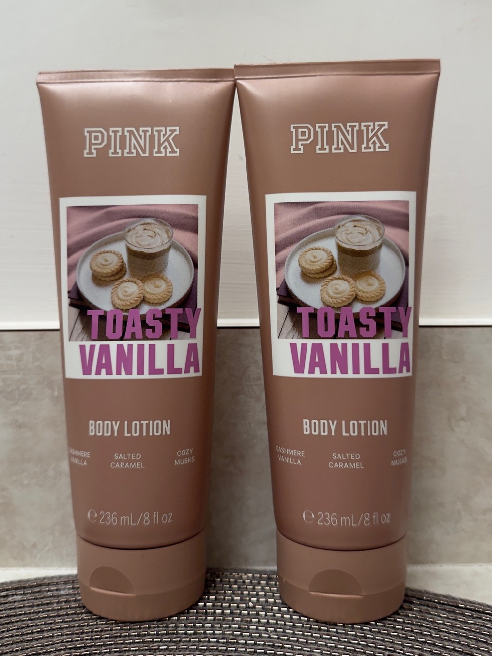 NWT PINK Victoria's Secret Toasty Vanilla Body Lotion Duo